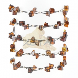 Cherry amber color bracelet with wire